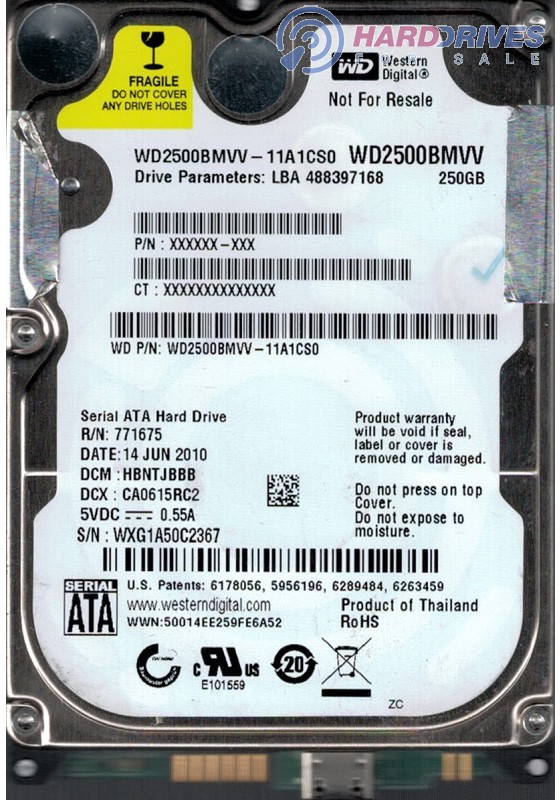 WD2500BMVV-11A1CS0