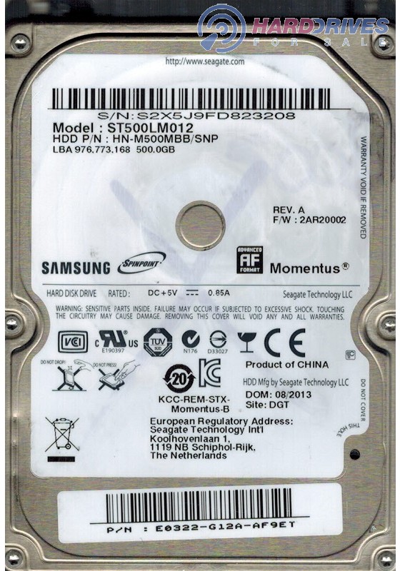 ST500LM012 HN-M500MBB/SNP