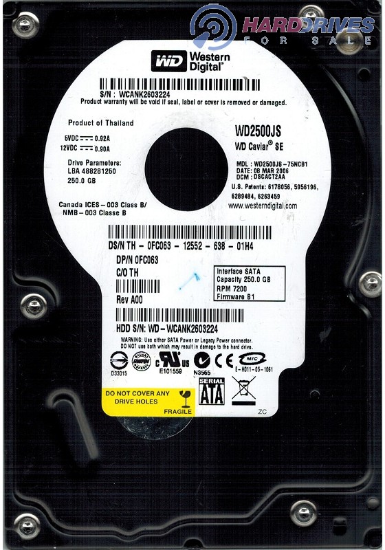 WD2500JS-75NCB1