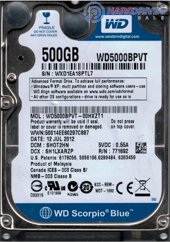 WD5000BPVT-00HXZT1