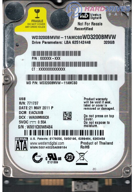 WD3200BMVW-11AMCS0