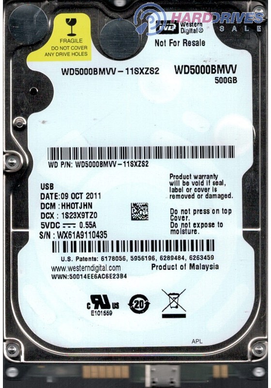 WD5000BMVV-11SXZS2