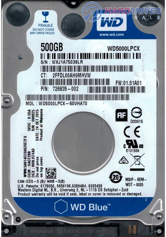 WD5000LPCX-60VHAT0