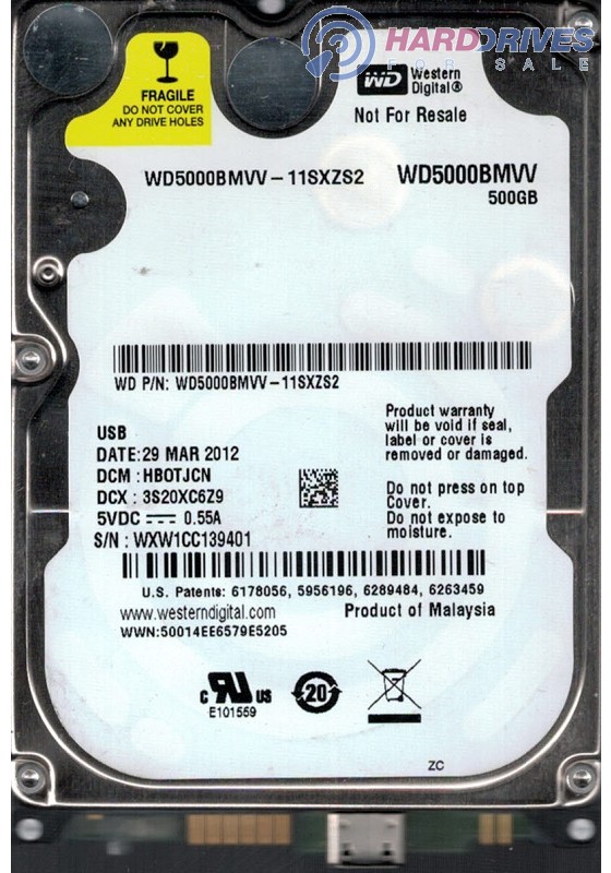 WD5000BMVV-11SXZS2
