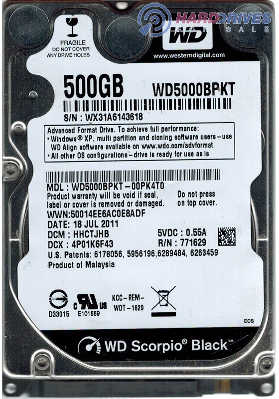 WD5000BPKT-00PK4T0