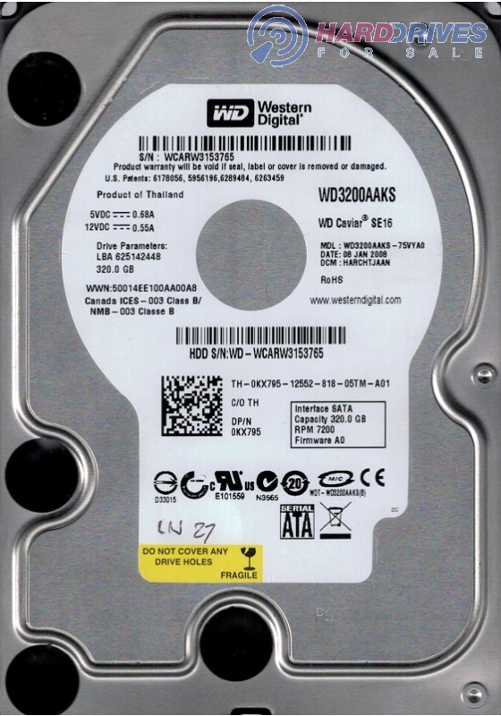 WD3200AAKS-75VYA0