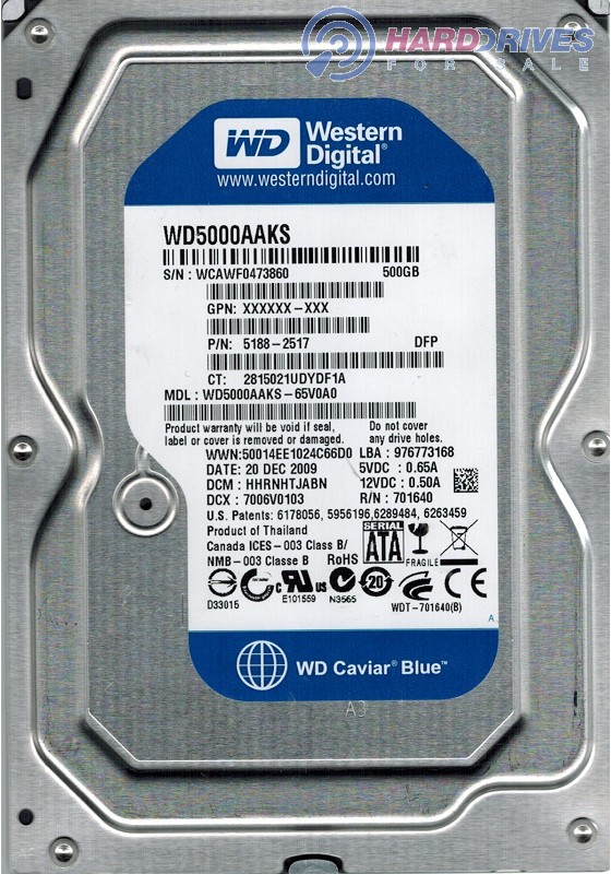 WD5000AAKS-65V0A0