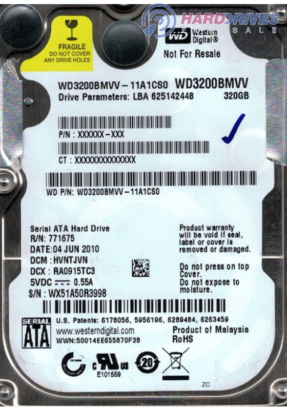 WD3200BMVV-11A1CS0 