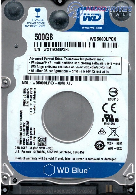 WD5000LPCX-00VHAT0