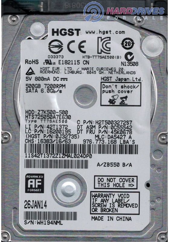 HTS725050A7E630