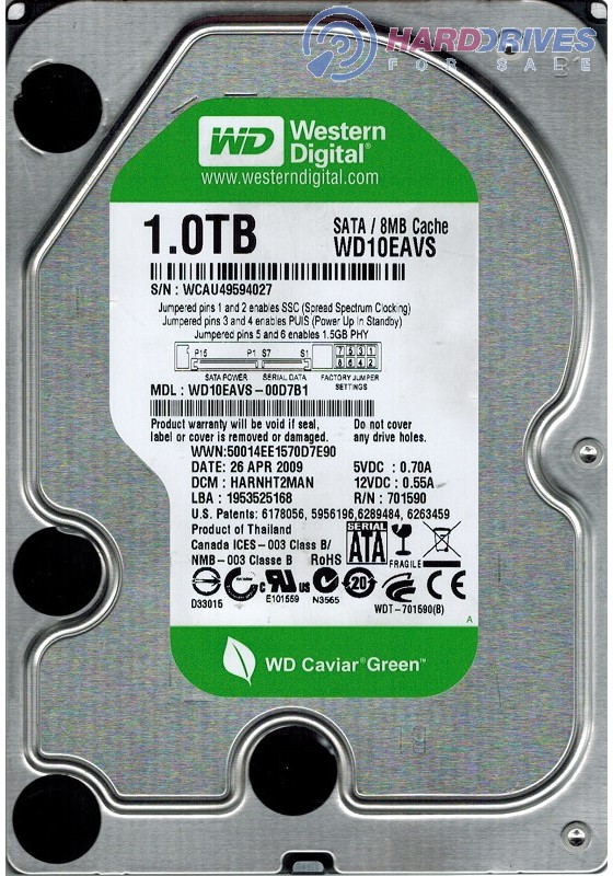 WD10EAVS-00D7B1
