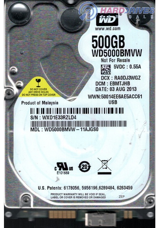 WD5000BMVW-11AJGS0
