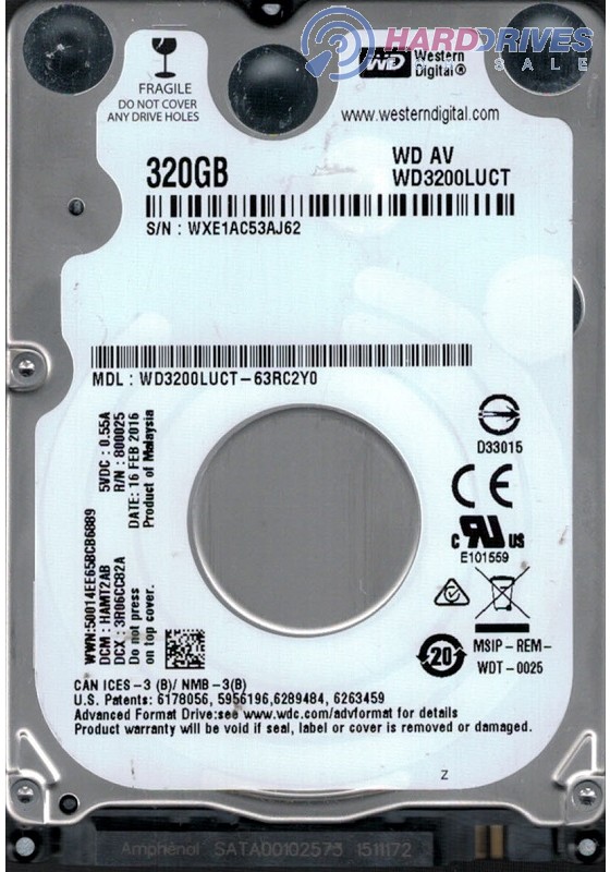 WD3200LUCT-63RC2Y0