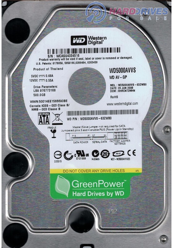 WD5000AVVS-63ZWB0