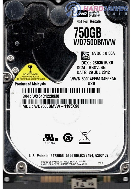 WD7500BMVW-11S5XS0