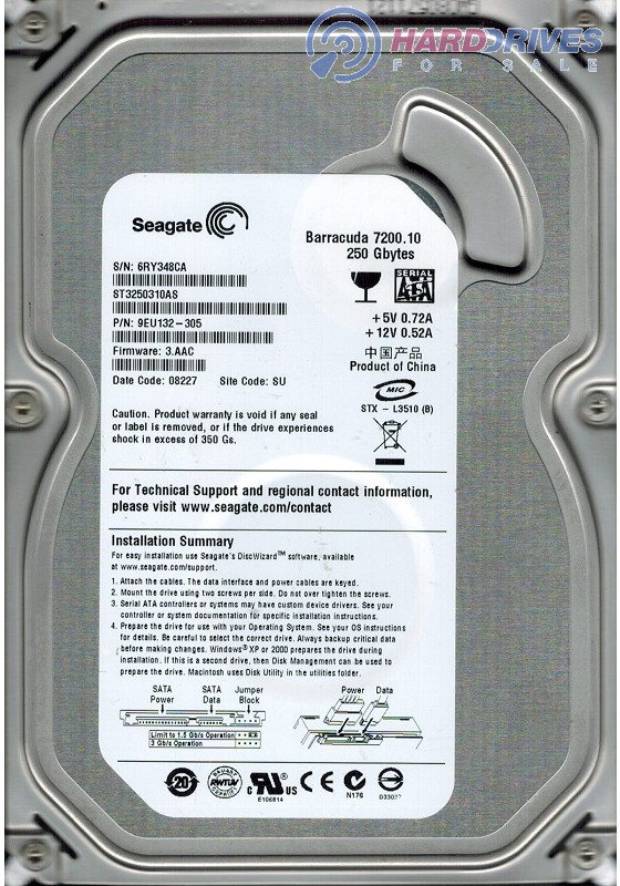 ST3250310AS 9EU132-305 3.AAC SU