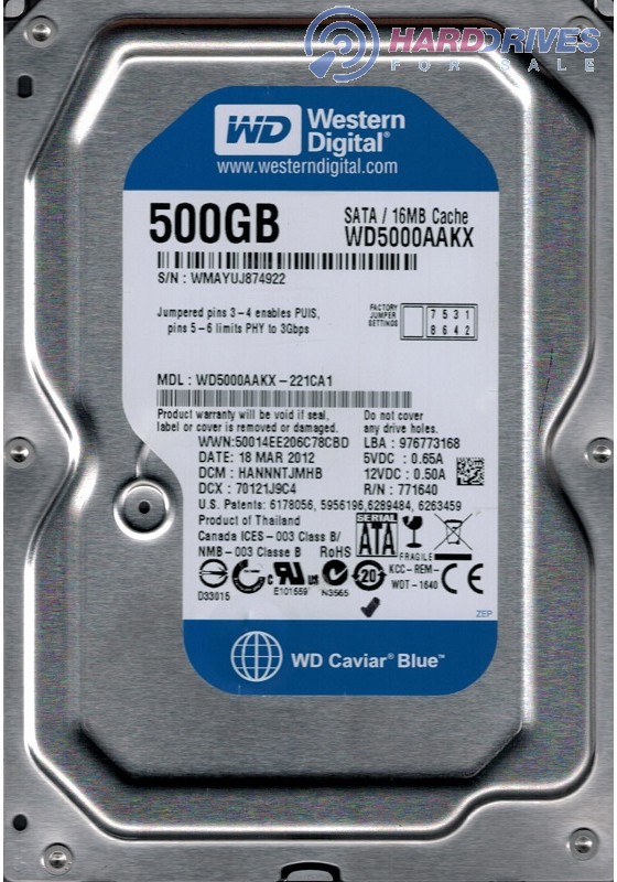 WD5000AAKX-221CA1