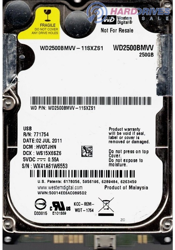 WD2500BMVV-11SXZS1