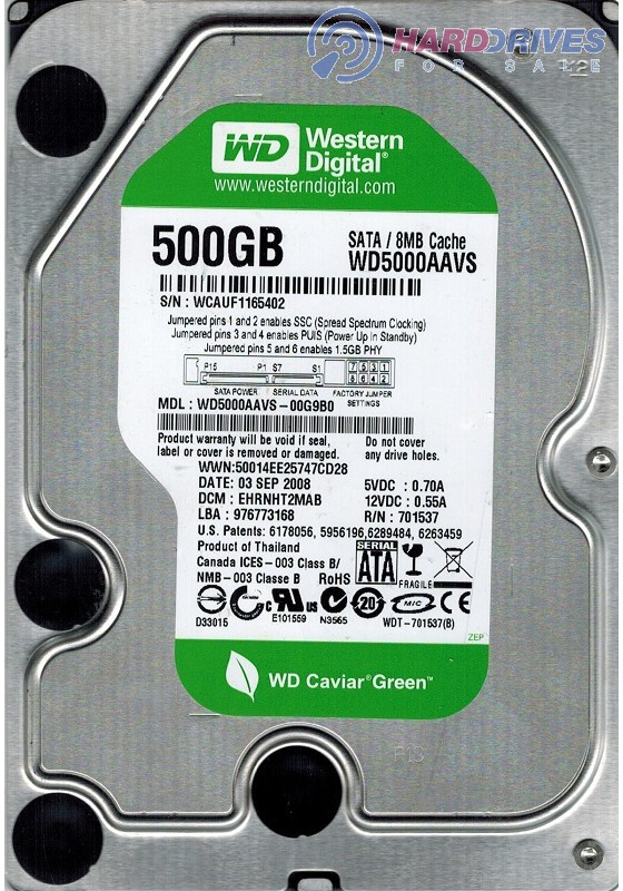WD5000AAVS-00G9B0