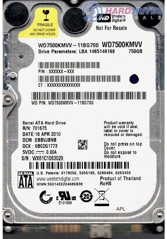 WD7500KMVV-11BG7S0
