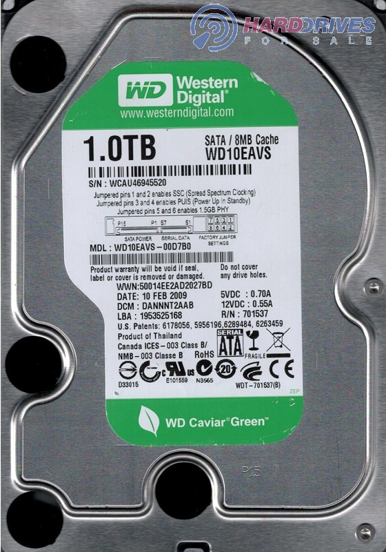WD10EAVS-00D7B0