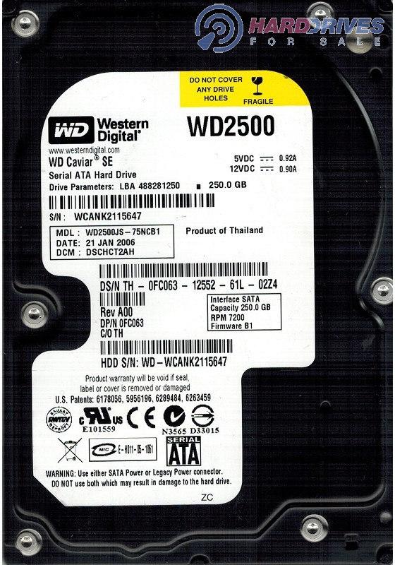 WD2500JS-75NCB1