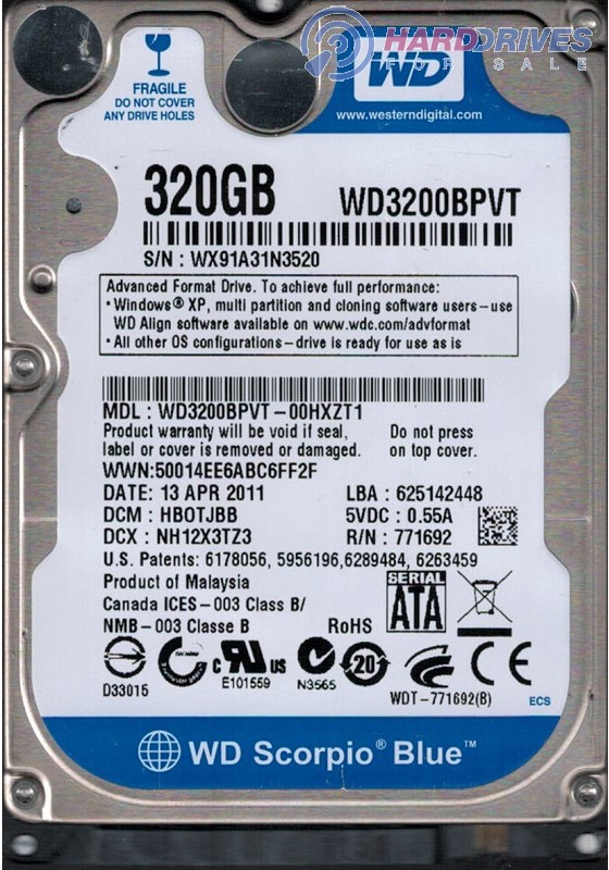 WD3200BPVT-00HXZT1