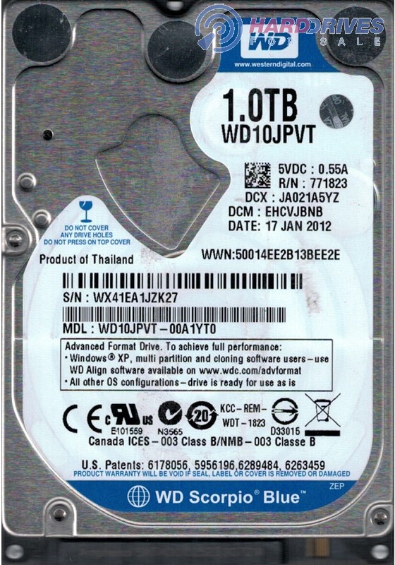 WD10JPVT-00A1YT0