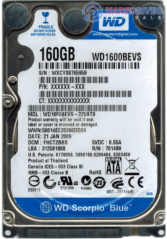WD1600BEVS-22VAT0