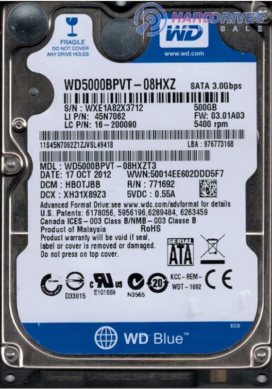 WD5000BPVT-08HXZT3