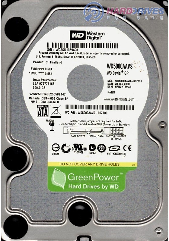 WD5000AAVS-00ZTB0