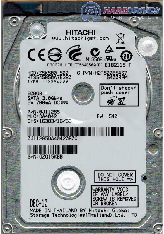 HTS545050A7E380 0J11285 DA4042