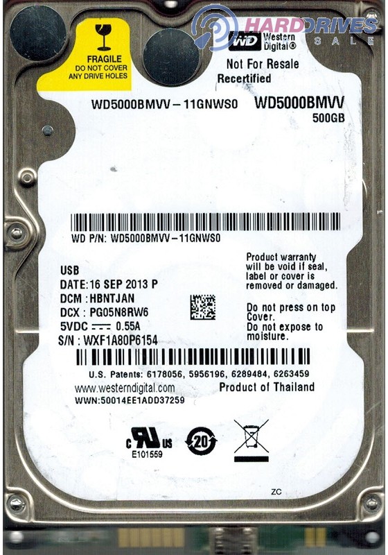 WD5000BMVV-11GNWS0