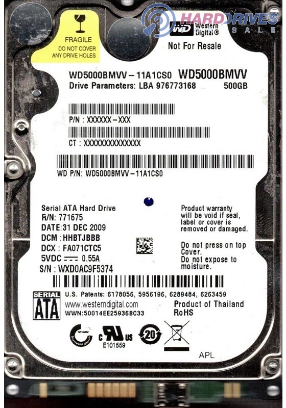 WD5000BMVV-11A1CS0