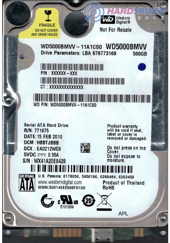 WD5000BMVV-11A1CS0