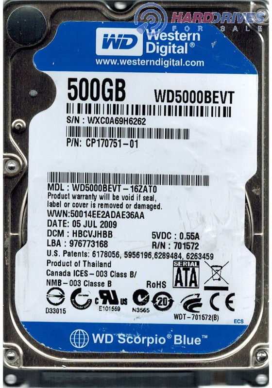 WD5000BEVT-11ZAT0