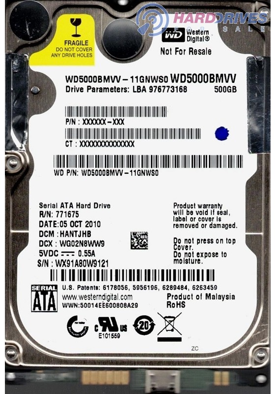 WD5000BMVV-11GNWS0