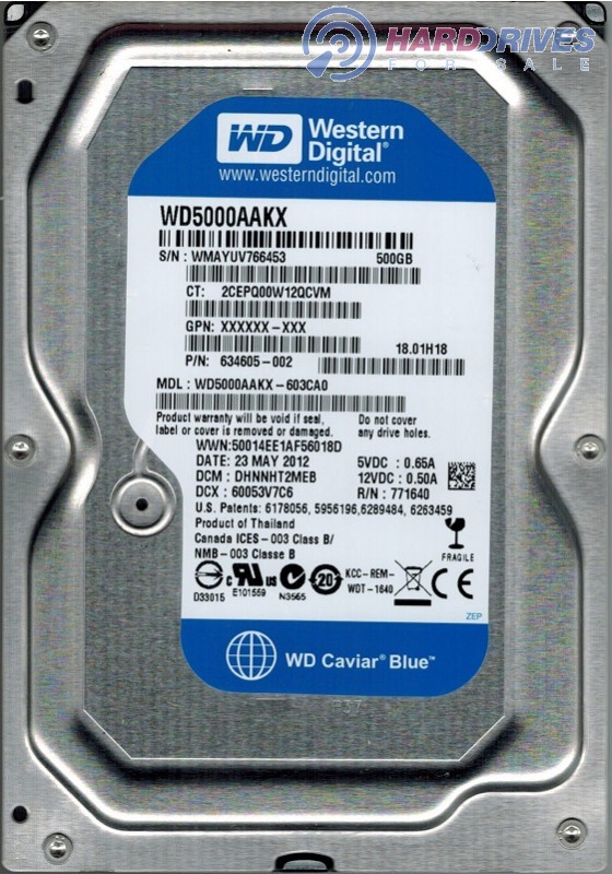 WD5000AAKX-603CA0
