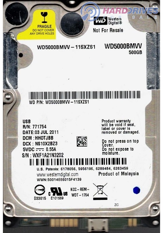 WD5000BMVV-11SXZS1