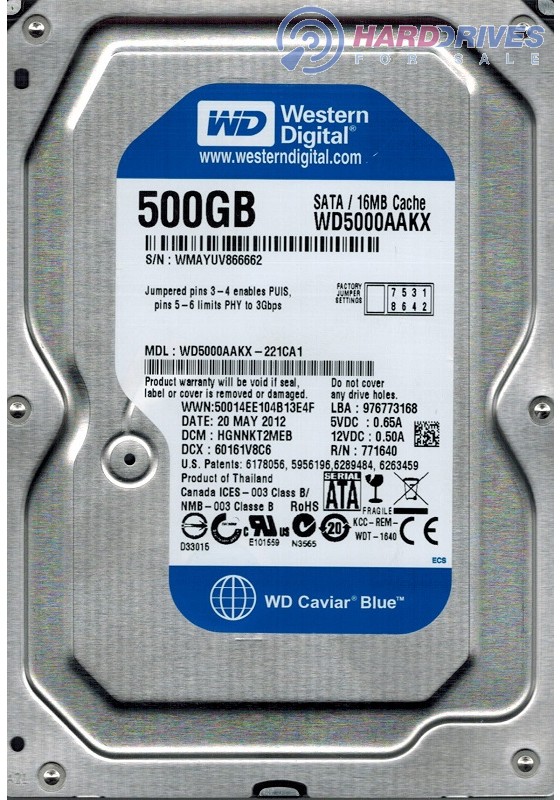 WD5000AAKX-221CA1