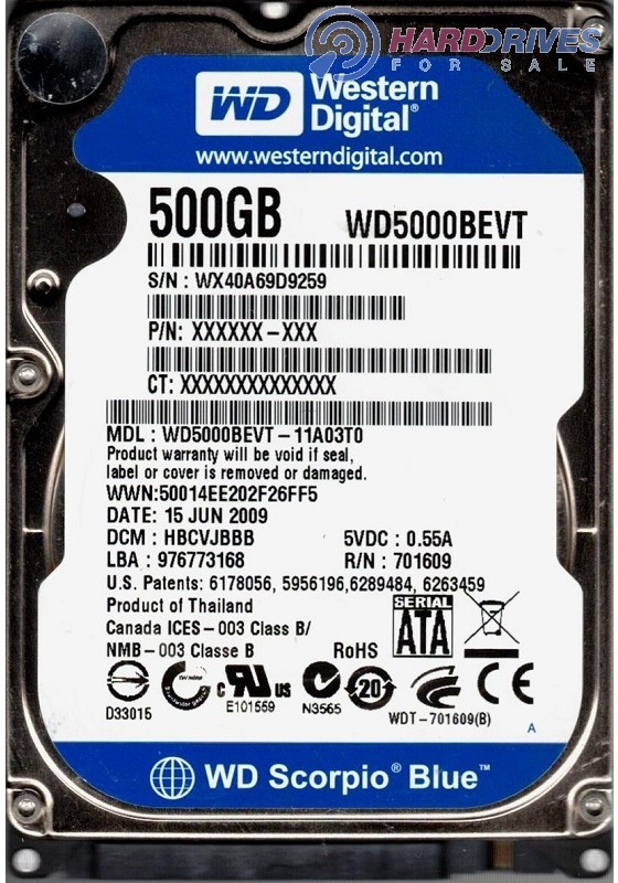 WD5000BEVT-11A03T0