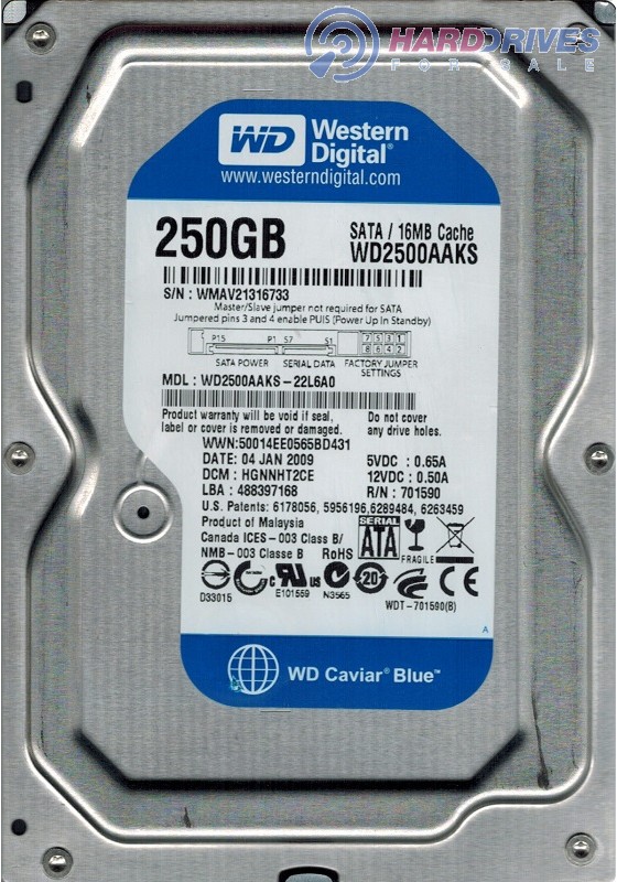 WD2500AAKS-22L6A0