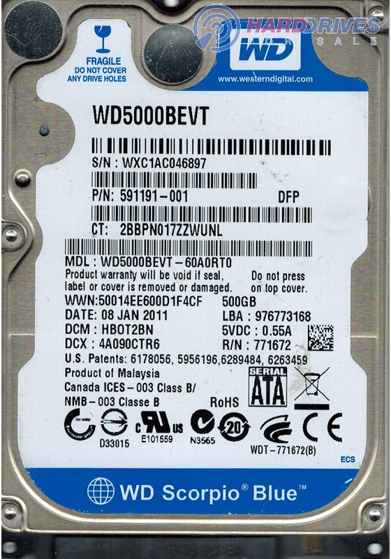 WD5000BEVT-60A0RT0