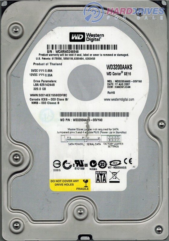 WD3200AAKS-00VYA0