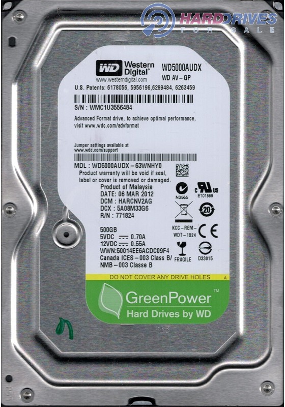 WD5000AUDX-63WNHY0