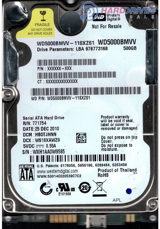 WD5000BMVV-11SXZS1
