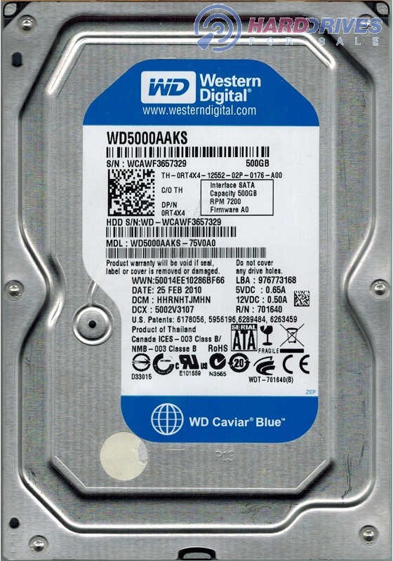 WD5000AAKS-75V0A0