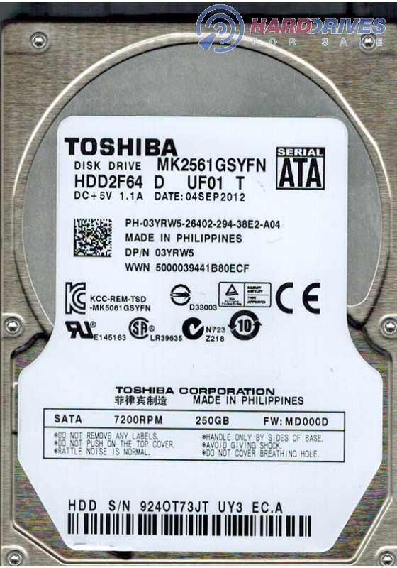 MK2561GSYFN HDD2F64 D UF01 T