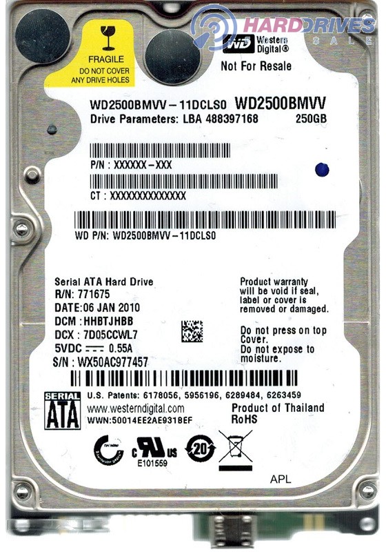 WD2500BMVV-11DCLS0