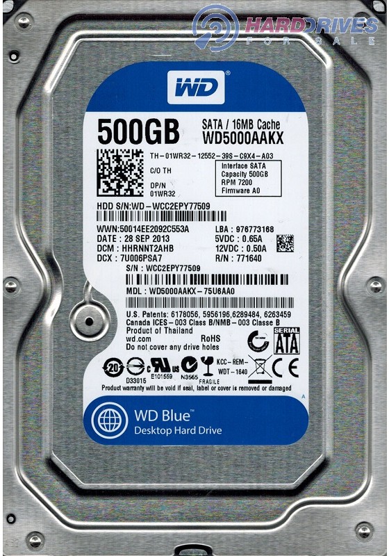 WD5000AAKX-75U6AA0 
